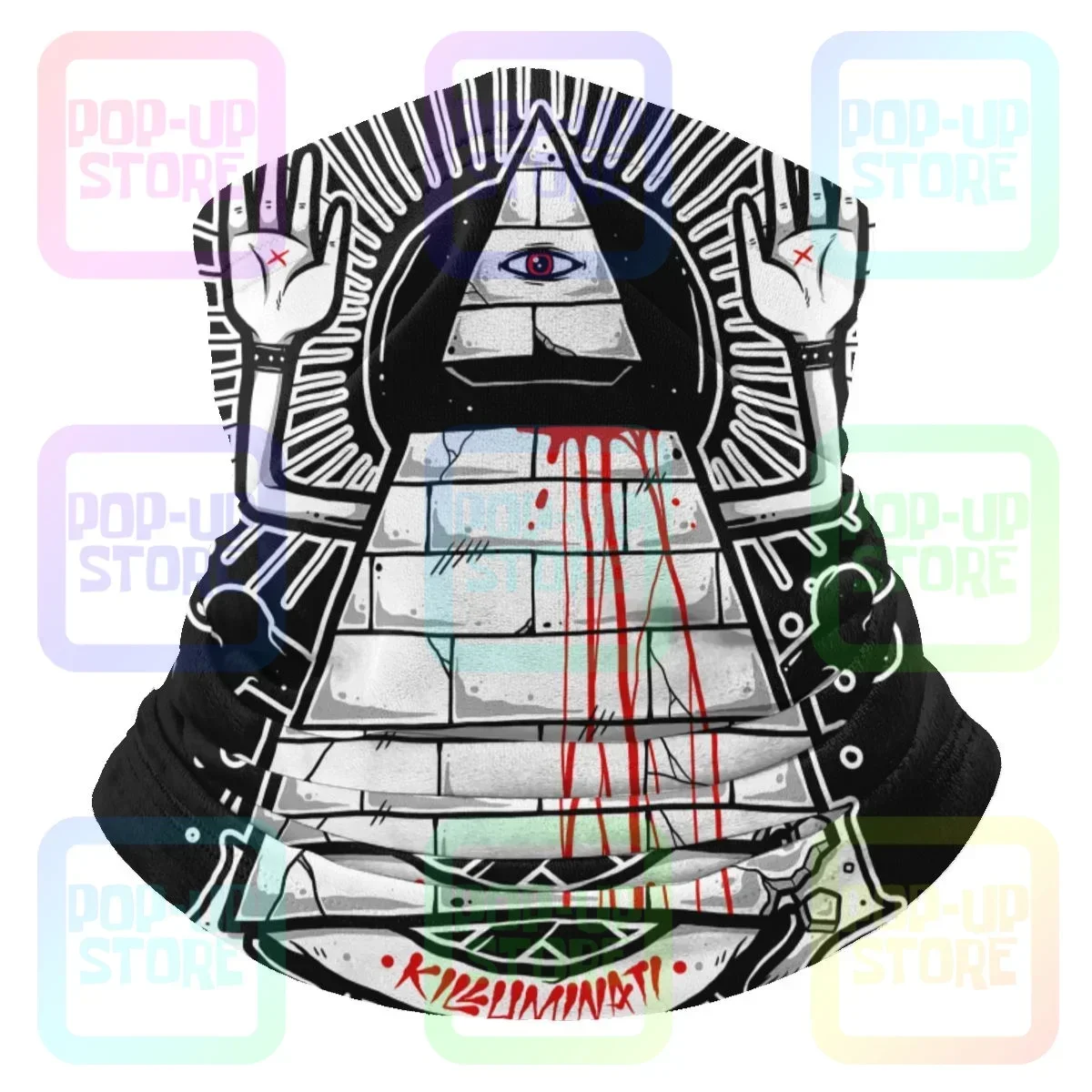 

Illuminati Killuminati Pyramid Triangle Eye Nwo Area 51 Alien Mason, гетры из микрофибры, бандана, шарф, утеплитель для шеи
