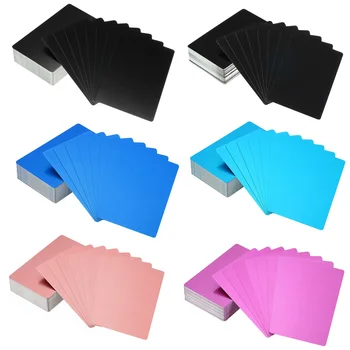 100/120 יחידות כרטיסי עסקים מתכתיים לסאבלימציה ריקים 86x54x0.21mm אלומיניום חריטה בלייזר כרטיס שם להדפסה אישית DIY