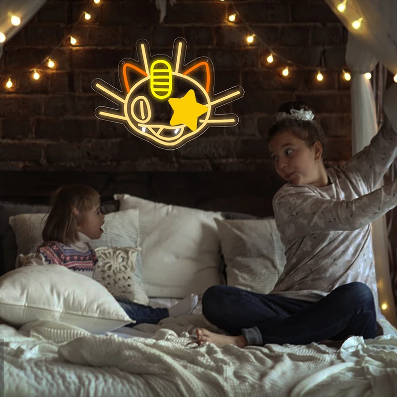 Game Neon Signs for Wall Decor  Video Games Fans Anime Neon Sign for Game Room Birthday Christmas Gift For Monster Game Fans