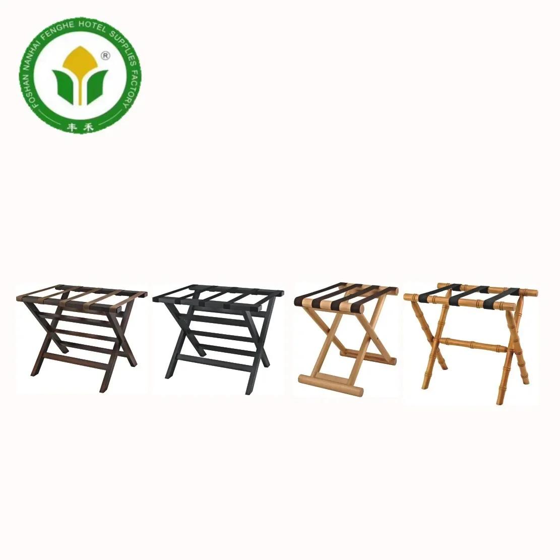 Cross-border Manufacturers Wholesale Hotel Hotel Supplies Room Wooden Luggage Rack Rubber Wood Luggage Rack