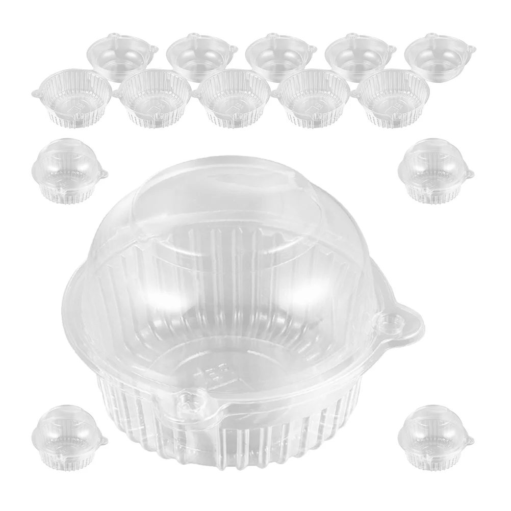 

100 Pcs Transparent Cake Box Breadbox Bakery Boxes with Dome Dessert Cupcake Containers