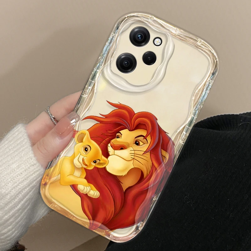디즈니 라이온 킹 커버, 샤오미 레드미 노트 13 12 12 프로 11 10 프로, POCO F4 X3 X4 GT X5 X6 웨이브 오일 폰 케이스