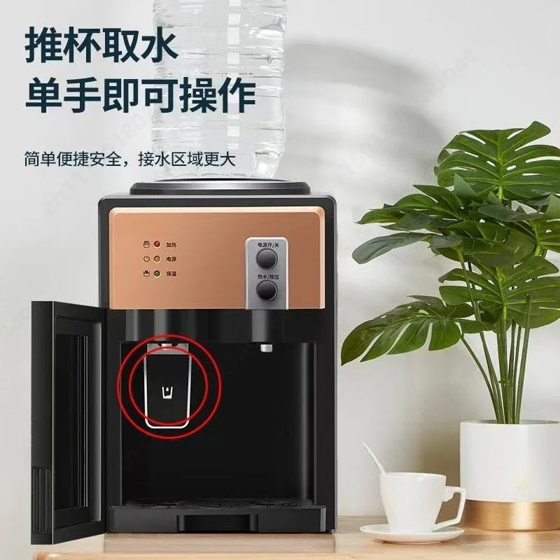 Desktop Hot Cold Water Dispenser, Small Household Barrel Water Cooler For Home Office Dorm