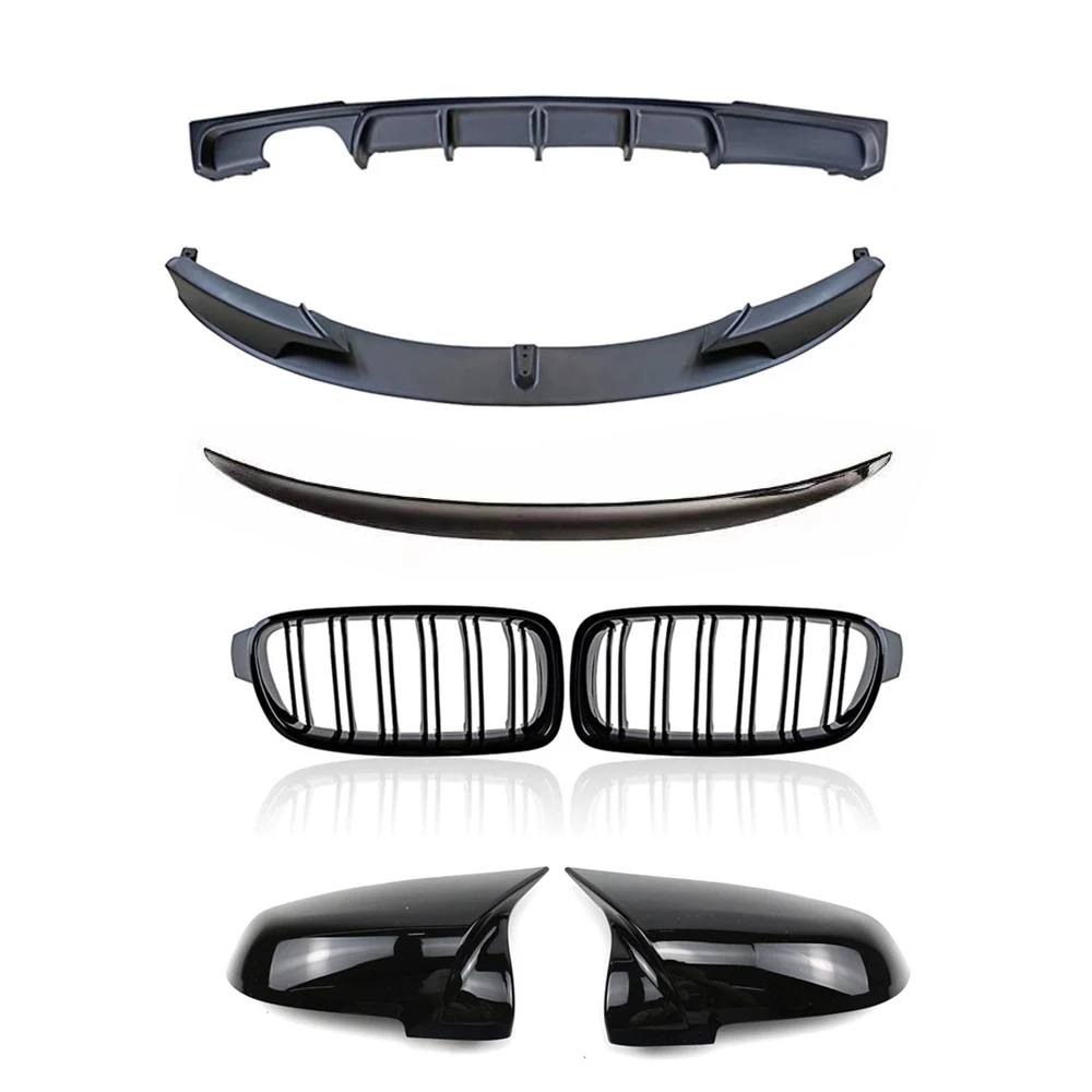 

Suitable for BMW 3 Series F30 F35 MP front lip gloss Black F30 front splitter