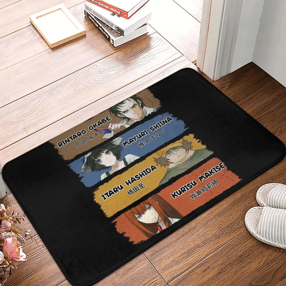 Steins Gate Non-slip Doormat Floor Mat Dust-proo Carpet Rug for Kitchen Entrance Home Balcony Footpad Mats