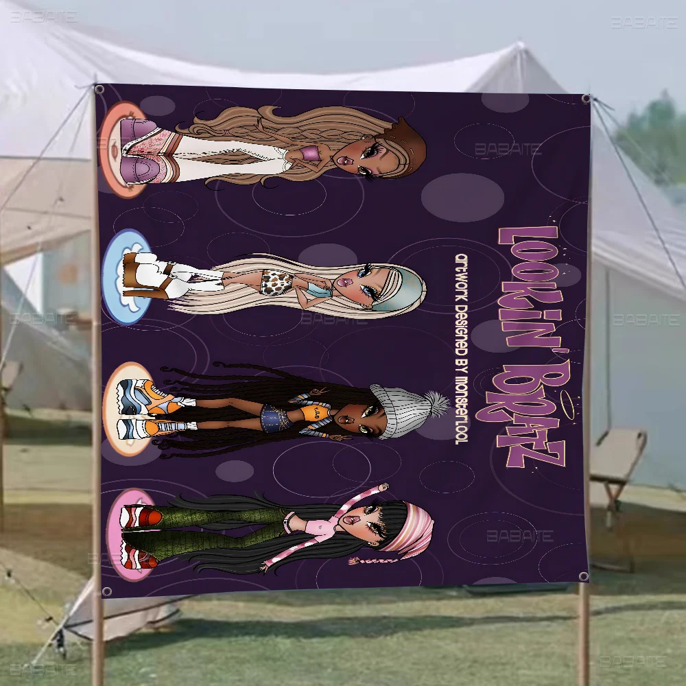 Bratz Banner INS Style Outdoor Party Decoration Atmosphere Flag