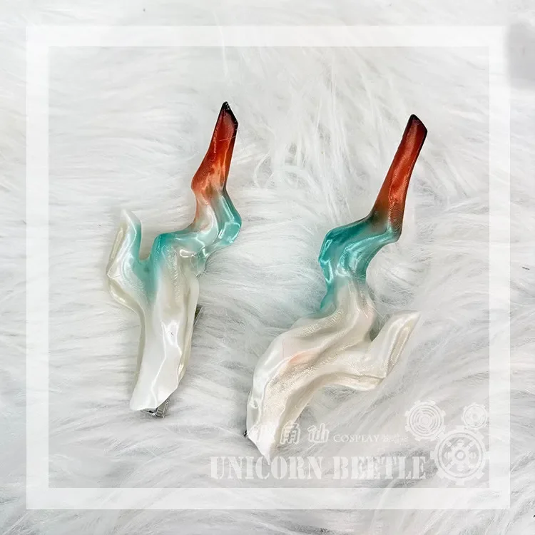 Arknights Jie Horns Cosplay Props Chinese Game Replica Accessory Ears headwear for Masquerade Christmas Fancy Party