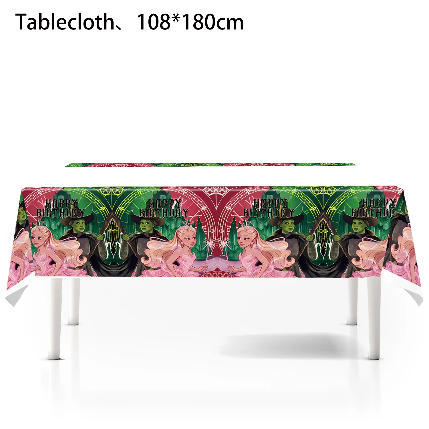 مفرش المائدة الشريرة لحفلة عيد الميلاد الكرتونية الساحرة السحرية المتاح الديكور مفرش المائدة الطفل الاطفال لصالح لعبة مجموعة لوازم الحفلات