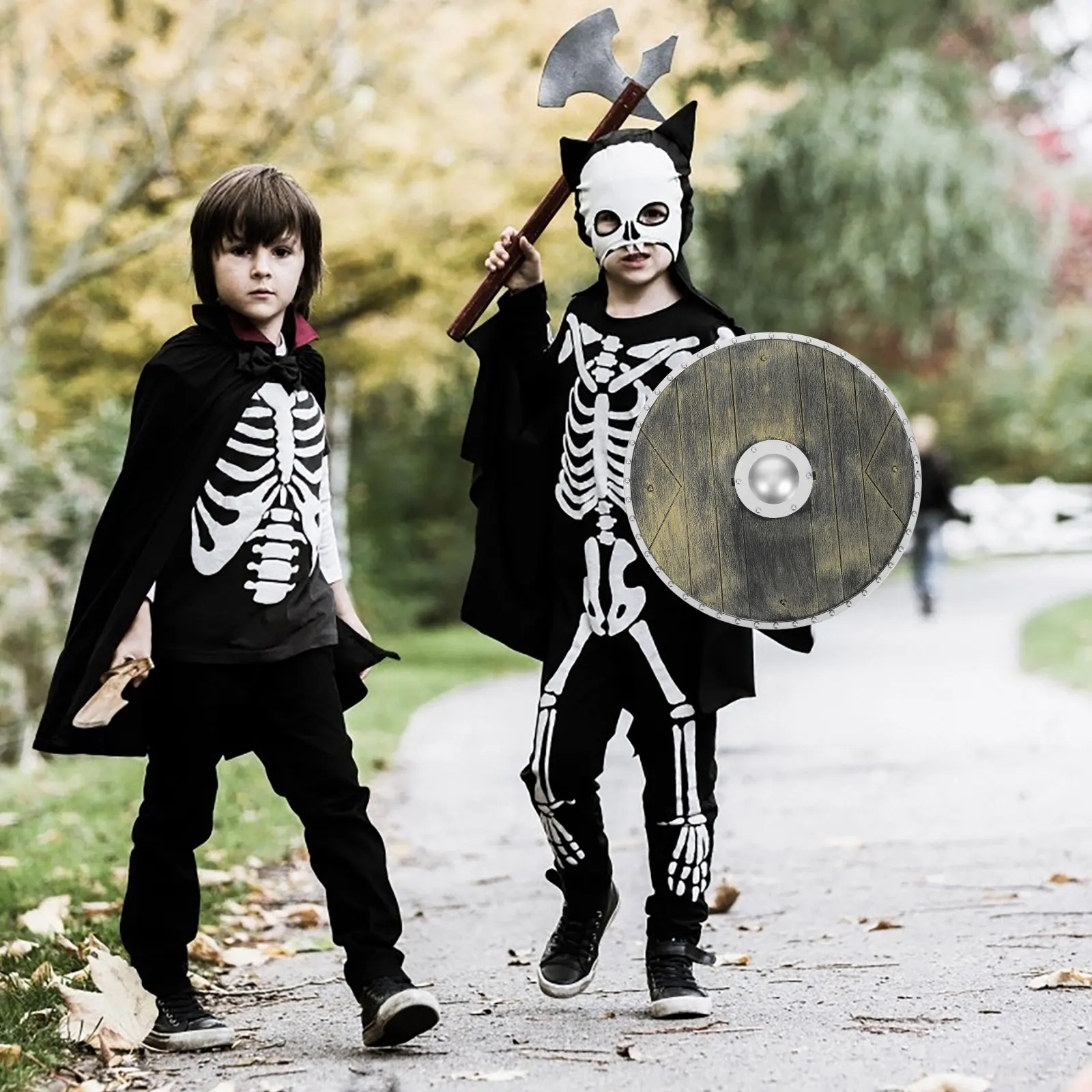 ยุคกลางแกล้งเล่น Prop รอบ Shield ของเล่นคอสเพลย์ Prop ของเล่น Shield สําหรับตกแต่งเวทีตลก Shield ของเล่น Cosplay Shield Prop เด็ก