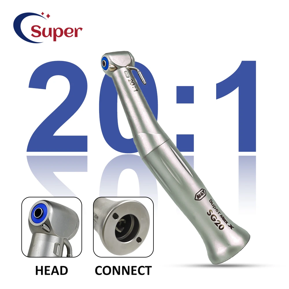 Dental Turbine 20:1 Implantat Push Button Contra Winkel Low Speed Air Handstück Präzision Power Implantat Verfahren Zahnmedizin Werkzeuge