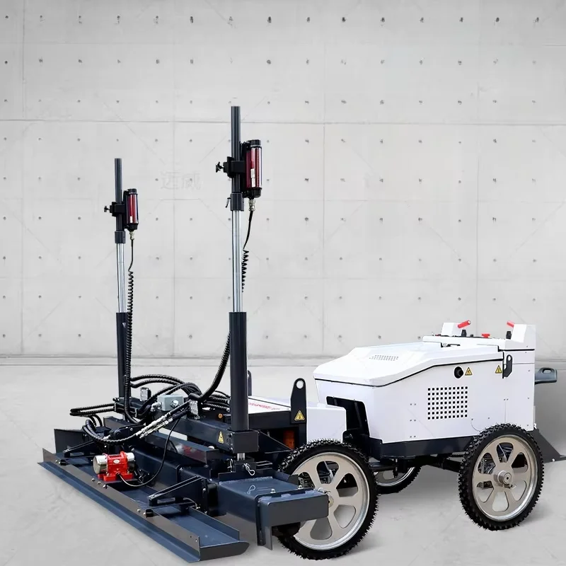 Powered Automatic Road   Screeding Vibrating Screeds Four Wheel Concrete Paver Machine Leveler Engine Core Component