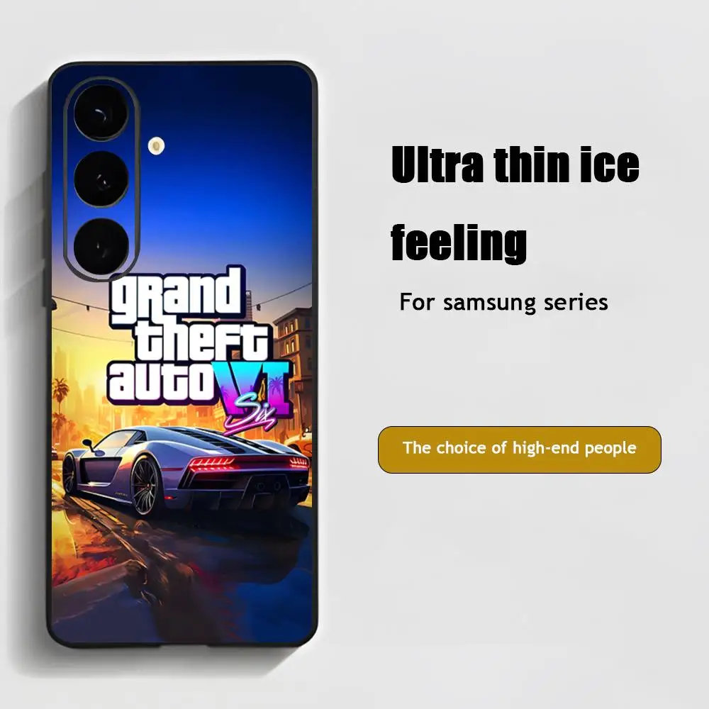 G-GT-A6 R S-Star Game Cool Phone Case For Samsung Galaxy S25 S24 S23 S22 S21 S20 Plus Ultra Note20 Soft Black
