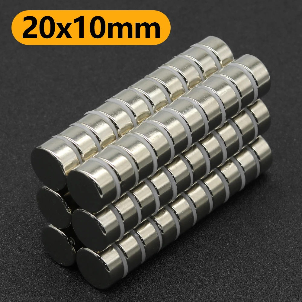 20x10mm N35 NdFeB Round Neodymium Magnet Super Strong Permanent Powerful Magnets Refrigerator DIY Craft Multi‑Purpose Magnetic