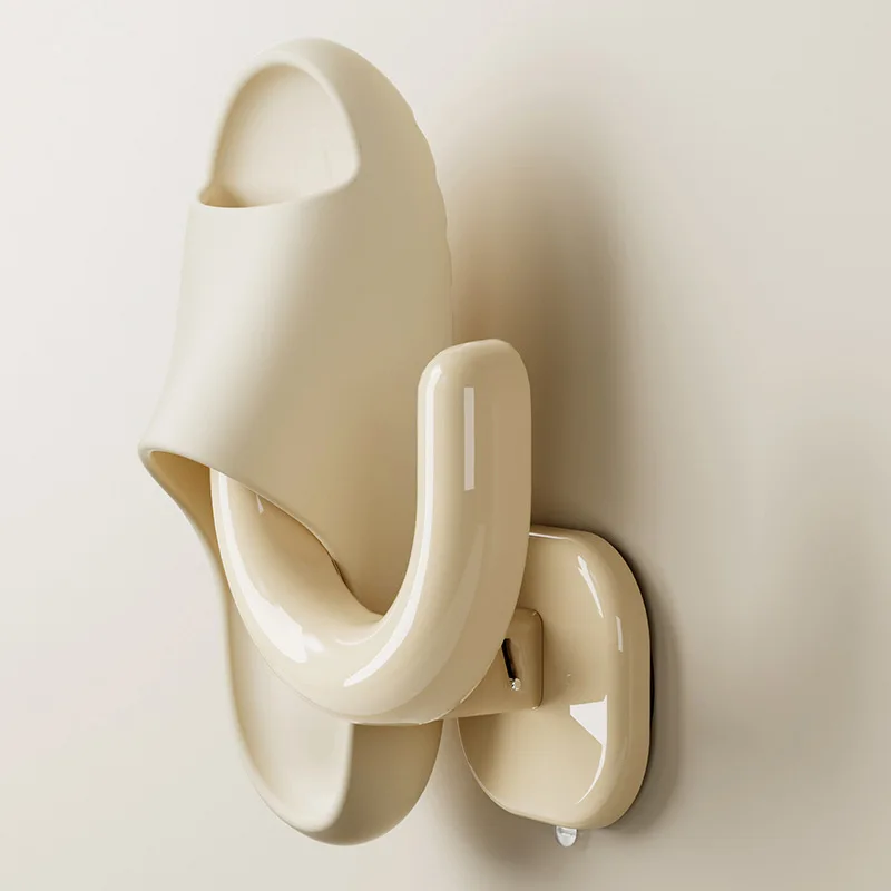 U-Shaped Suction Cup Hook Practical Space Saving Shoes Hanger Slipper Storage Rack Multifunctional Punch Free Wall Hook