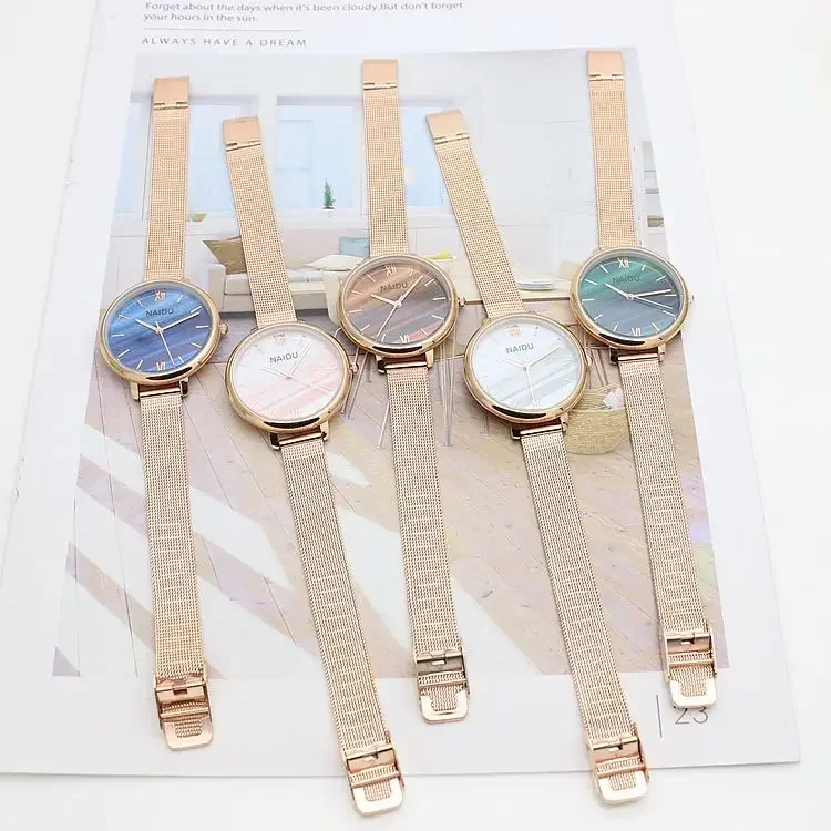 Watch Women Rose Gold Water Drill Bracelet Watch Jewelry Ladies Female Hour Casual Quartz Wrist Watches Modern Stylish