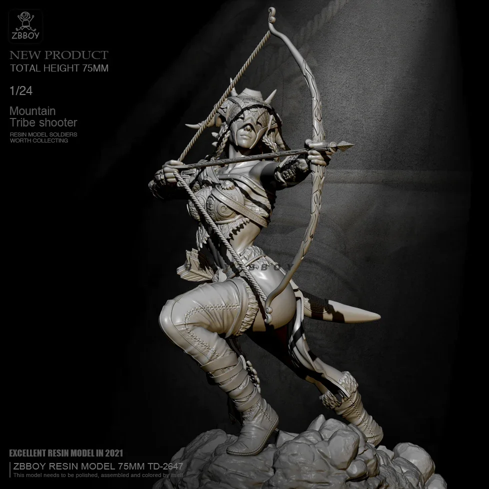 H75mm 1/24 Resin model kits colorless and self-assembled TD-2647