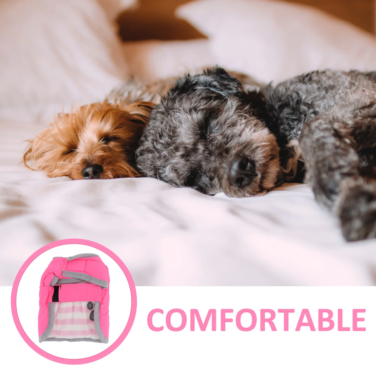 

Warm Waterproof Dog Coat with Reflective Trim Reversible Winter Jacket for Dogs Fleece Lined Apparel