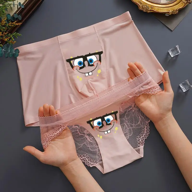 سبونجبوب لطيف الكرتون الأزواج الملابس الداخلية باتريك ستار عشاق مريحة السروال الرجال الملاكمين الرجال مثير النساء سراويل الملاكمين #4