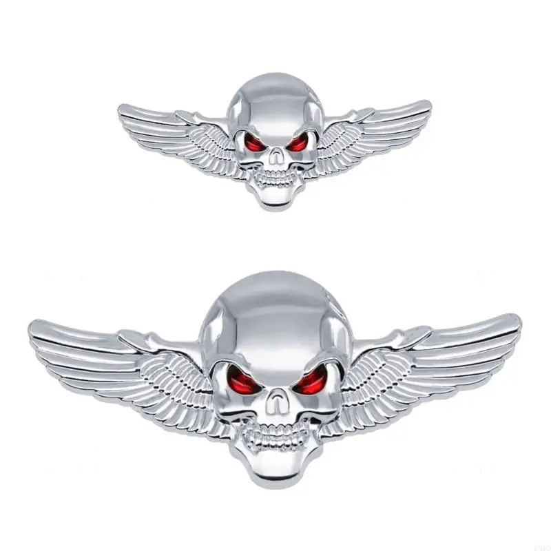 3D Metal Devil Skull Car Emblems Sticker Auto Badge Sticker Bumper Decal for Car SUV Truck Motorbike