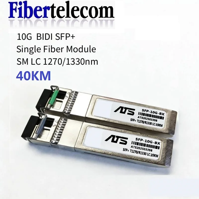 10G 40KM SFP Module WDM Bidi SFP+ Transceiver Optical Fiber Module 1270nm/1330nm LC Simplex Fiber SFP Module for Cisco/Mikrotik