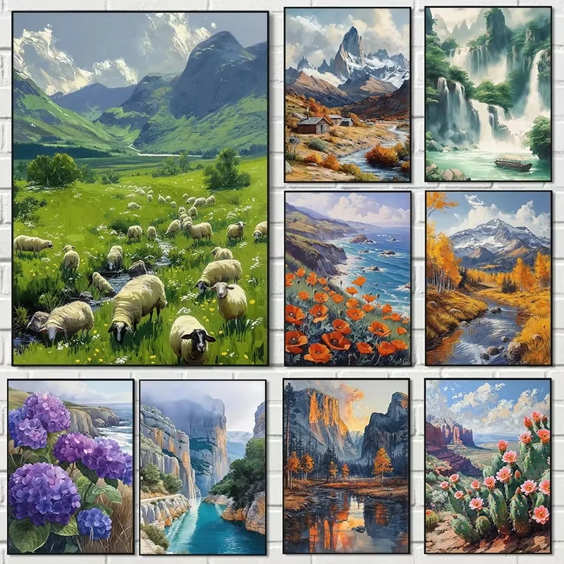 

Jigsaw Puzzle for Adults 1000Pieces Spring Prairie Snow Mountain Scenery DIY Craft Home Wall Decoration Gift Idea