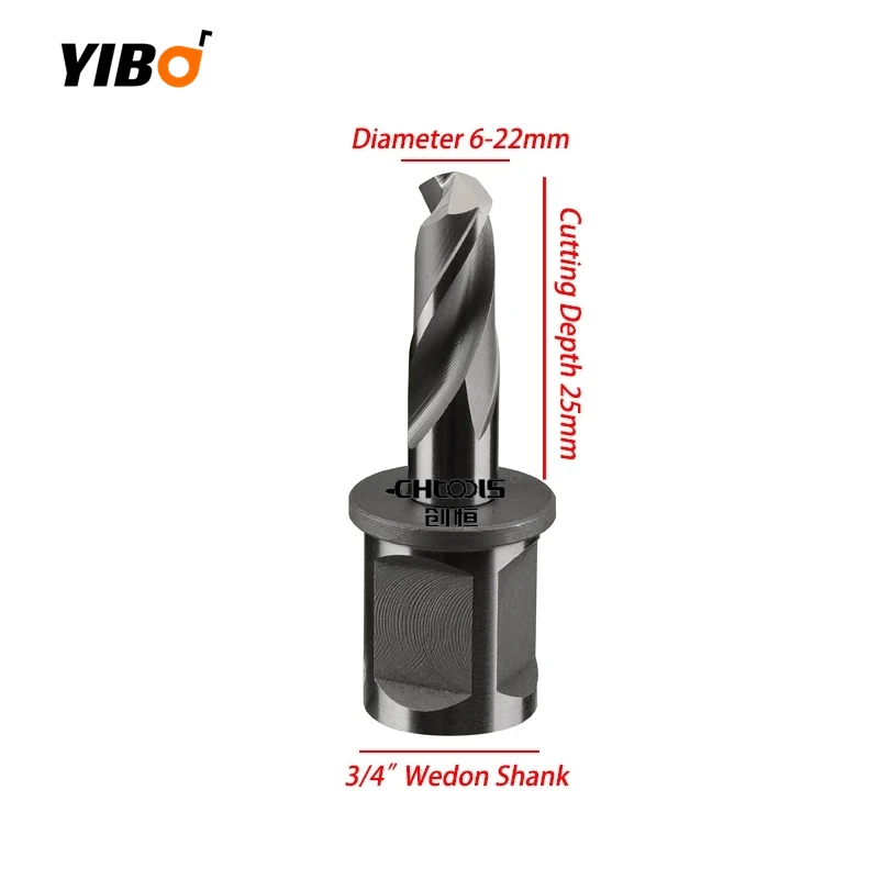 

6-22mm Integral Solid HSS Rail Core Drill Bit. Hole Saw For Railway Drilling HSS Rail Cutter With 3/4" Weldon Shank