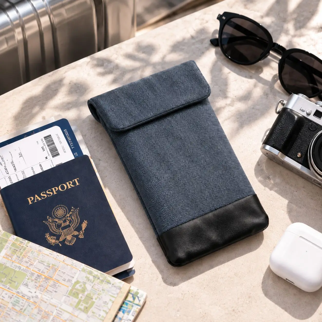 Smart Phone Bags Signal Blocking Pouch Anti-Tracking Phone Bag for Travel RFID Anti-Scan Anti-Theft for Car Key Fob Bags