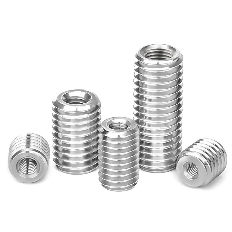 Slotted Inside Outside Self tapping Thread Adapter Screw M2-M10 304 Stainless Steel Wire Thread Insert Sleeve Conversion Nut