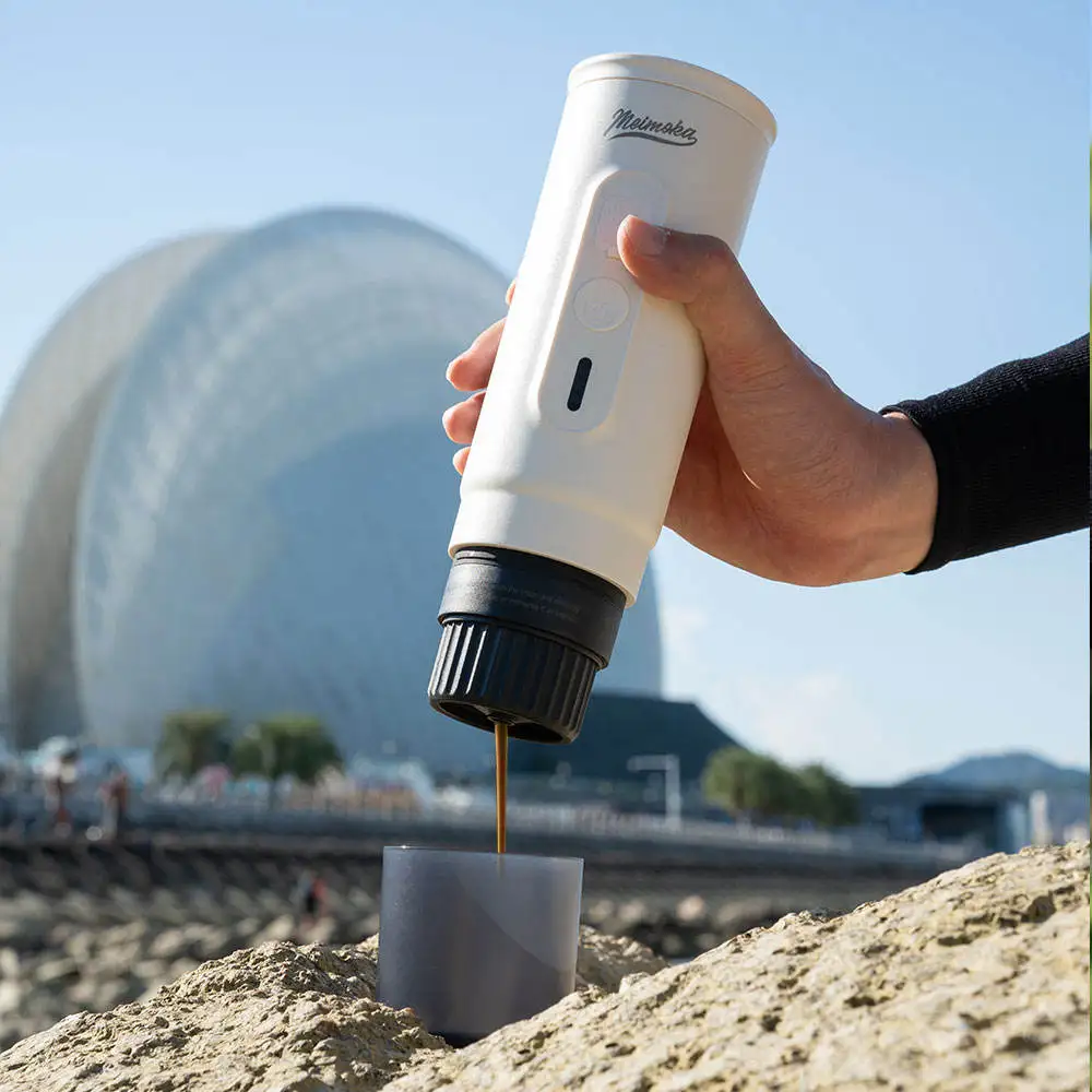 MEIMOKA 휴대용 커피 머신 야외용 에스프레소 메이커 20 바 압력 무선 가열 USB 충전