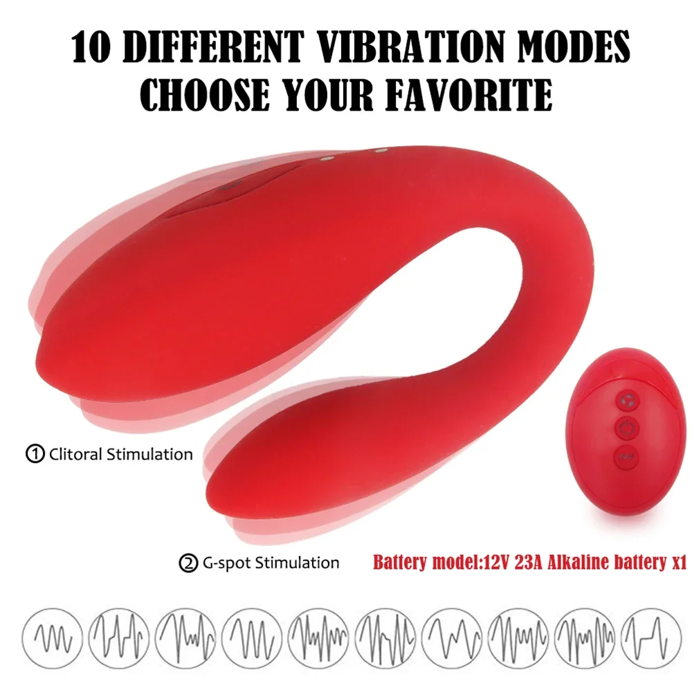 Couple Vibrator Wireless Remote Control Double Vibrators Wearable Dildo Vagina Clitoris Stimulate Sex Toys For Woman Masturbator