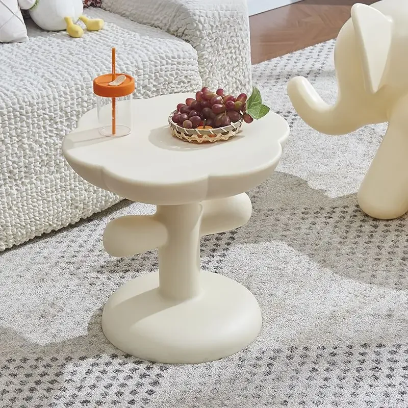 الشمال كريم نمط الزهور شكل طاولة القهوة غرفة المعيشة أريكة الطابق الحلي زوايا السرير زينة نهاية الجداول ميسا ins