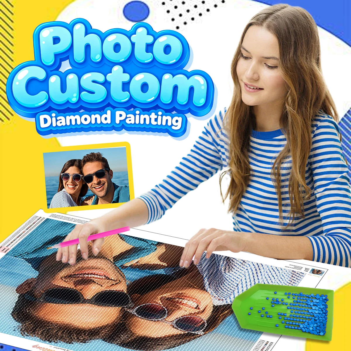 

GATYZTORY Photo Custom Diamond Painting Diamond Pictures To Make Customized photos for couples Needle Arts Craft Crystal Stitch