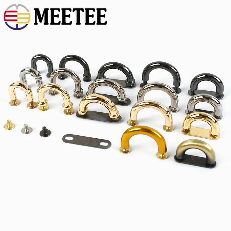 5/10/20Pcs 9-20mm Metal D Ring Buckle Arch Bridge Buckles Strap Connector Clasps Handbag Decor Hook DIY Hardware Accessories