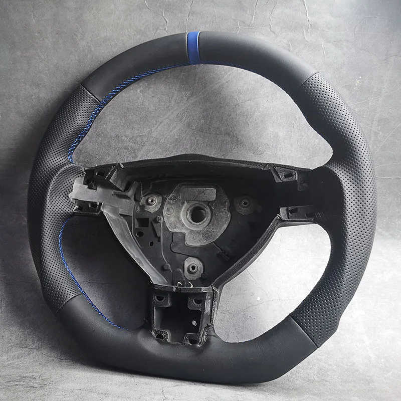 For VAUXHALL OPEL ASTRA H III VXR Flat bottom Leather Steering wheel