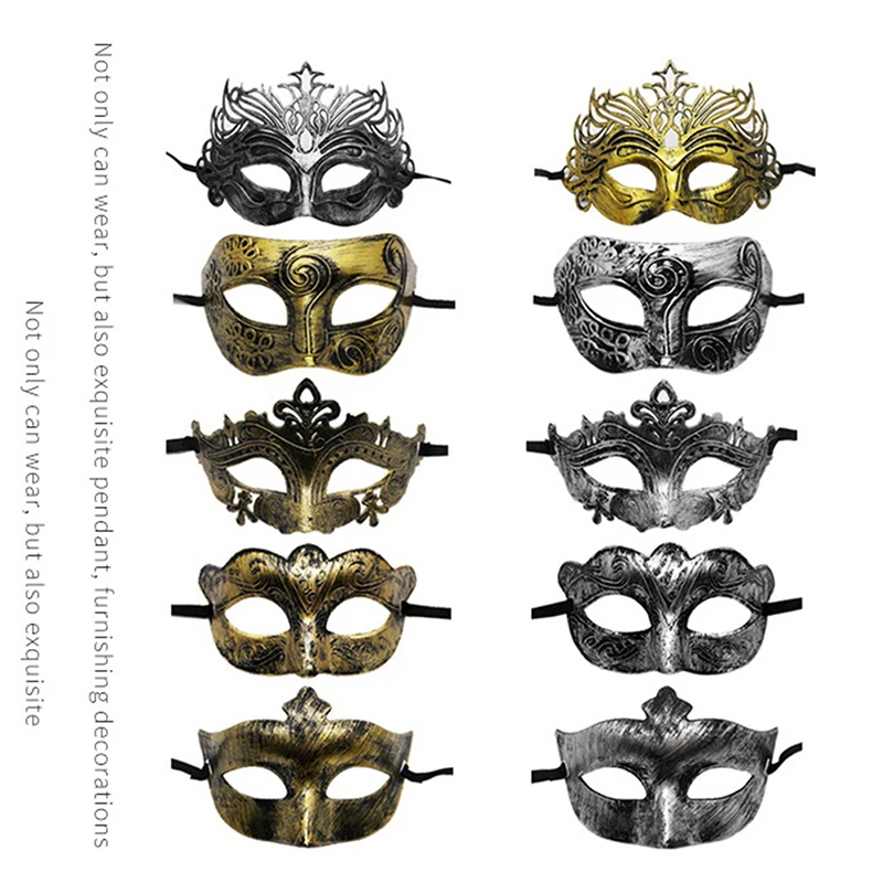 Masquerade Mask Fashion Party Face Mask  Burnished Antique Silver/Gold Venetian Mardi Gras Masquerade Party Ball Mask For Adults
