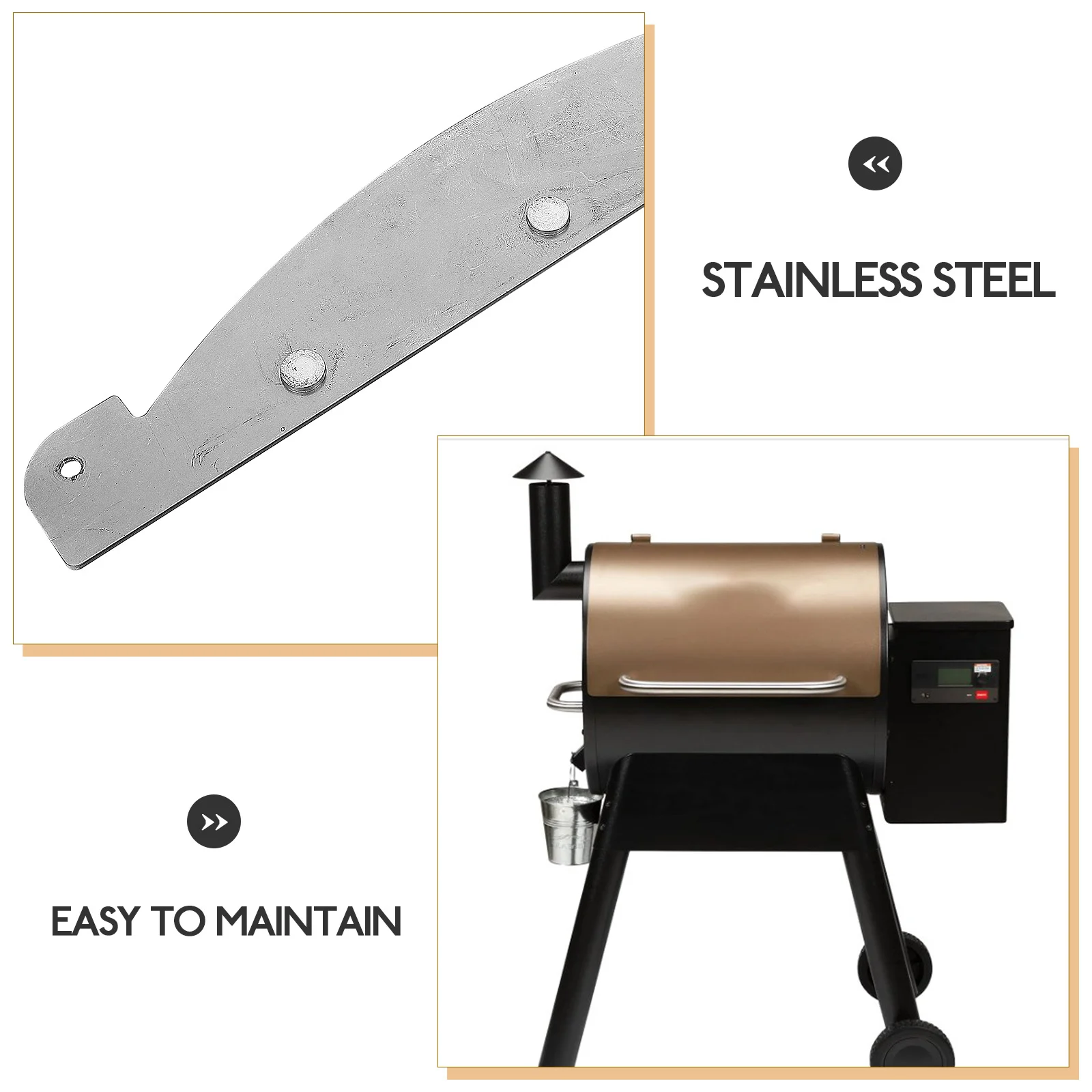 

Heat Diffuser Plate Stainless Steel Grill Heat Deflector Easy Install Replacement Part for Grill Machine Supplies