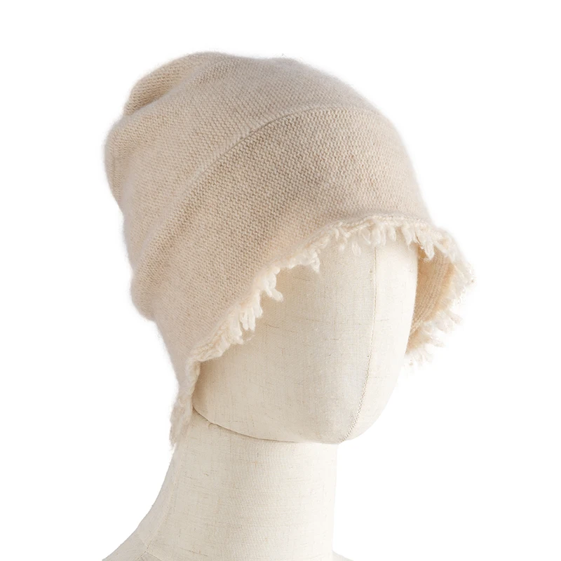 قبعة صياد الكشمير 100% عالية الجودة، قبعة حوض شتوية سميكة ودافئة، مناسبة لكل من الرجال والنساء، قبعة ناعمة محبوكة، كورية #5
