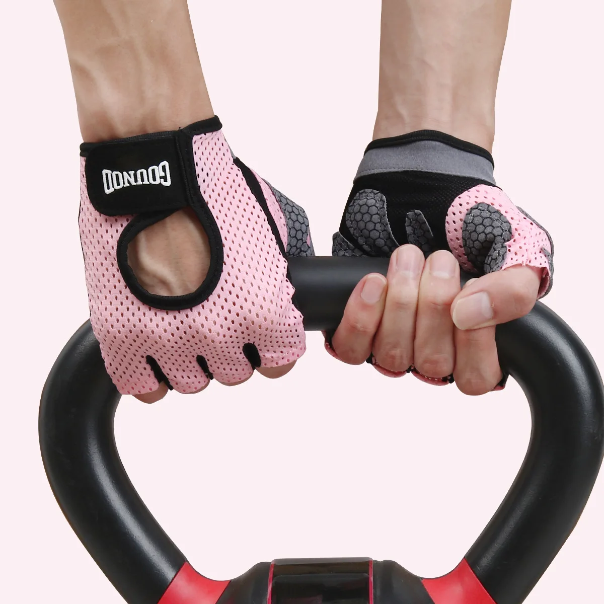 GOUNOD Fitness Gloves Silicone Non-slip Moisture-absorbent Breathable  Sports Cycling Horizontal Bar dumbbell Kettlebell