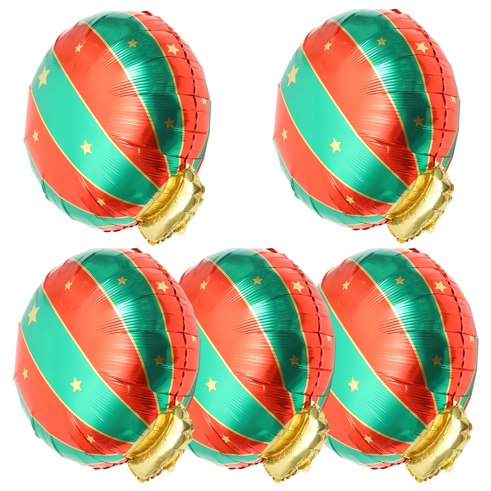 

5pcs Christmas Ball Balloons Aluminum Foil Party Decoration Festival Celebration Decorations for Wall Window Table Centerpiece