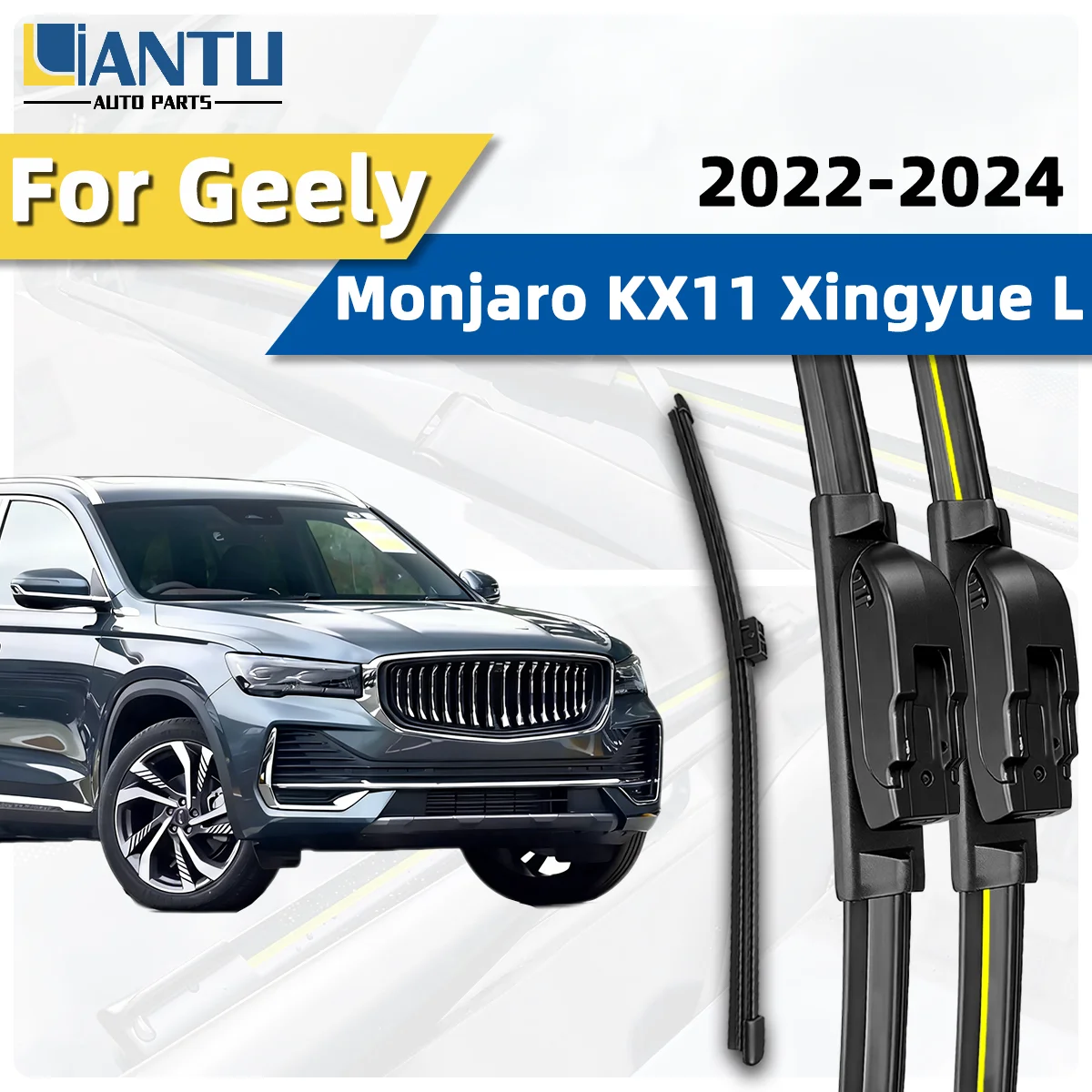 3PCS Front Rear Wiper Blades Wiper Fit For Geely Monjaro KX11 Xingyue L 2022-2024 Wiper Car Accessories 2024 2023 2022