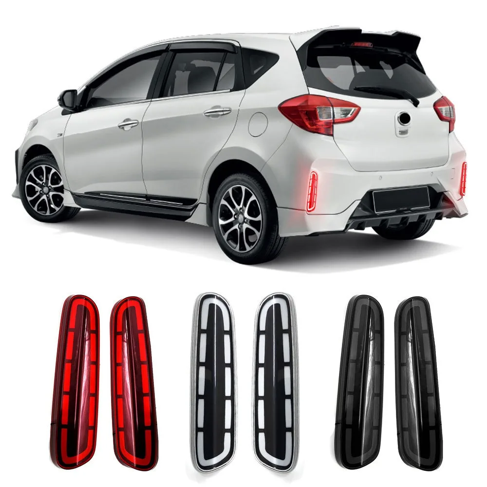 

Для Малайзии Perodua Myvi G3 2022+ Автомобильный светодиодный отражатель заднего бампера DRL Динамический указатель поворота 12 В Тормозные дневные ходовые огни