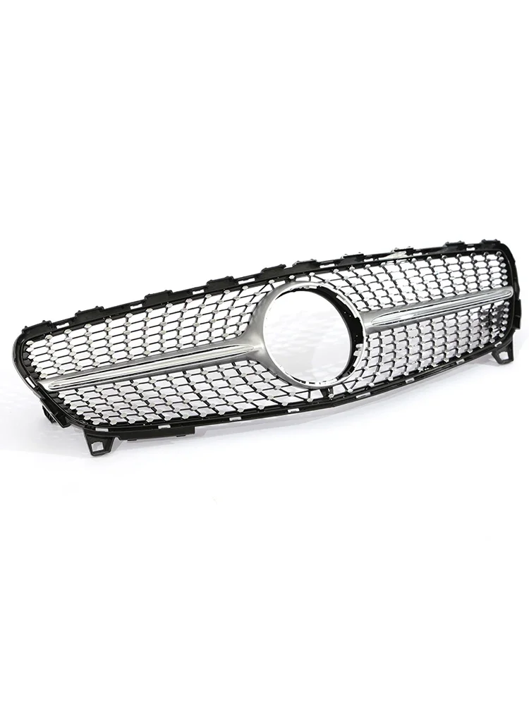 A35 A45 Front Bumper Radiator Diamonds GT AMG Grille For Mercedes Benz A Class W176 A35 A180 A200 A250 2016-2018 Black Silver