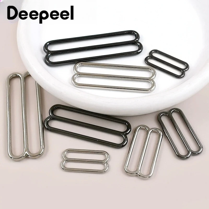 10/20Pcs 20-50mm Metal Bra Buckle Bag Strap Tri-Glide Slider Clasp Belt Bikini Garment Adjuster Carabiner DIY Sewing Accessories