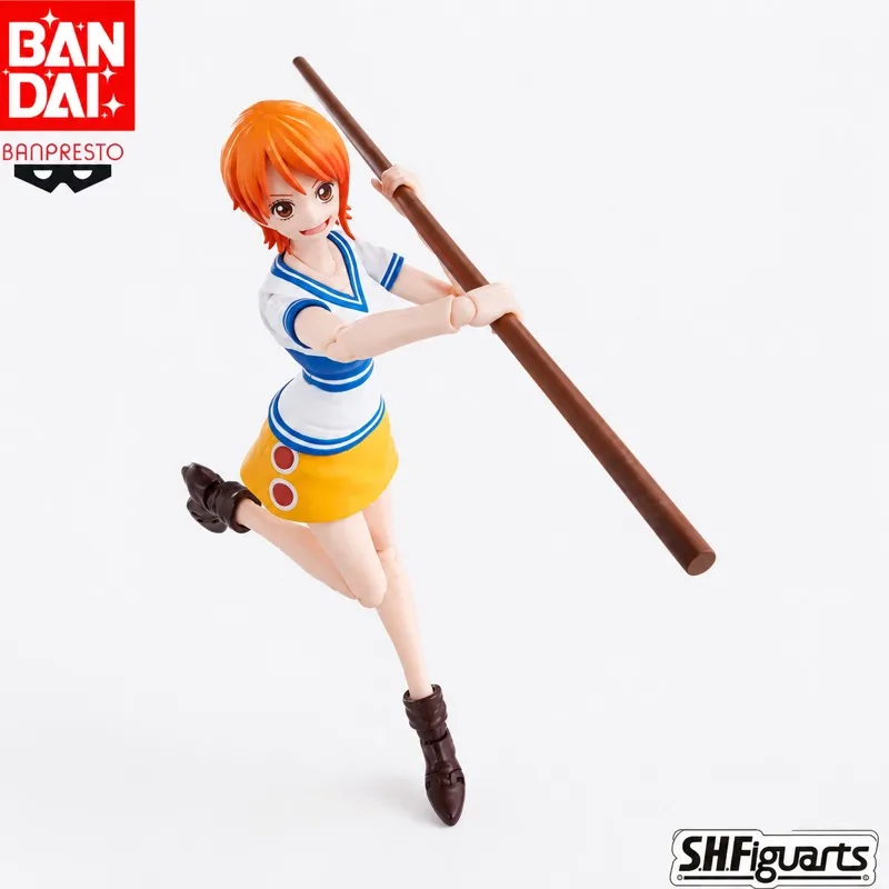 

In Stock Bandai Original S H Figuarts One Piece Nami Action Figure Model Doll Brand New Boxed Anime Characters Toys Model Garage