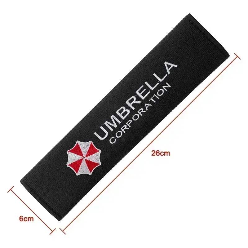 Car Seat Belt Cover Shoulder Protector Pad For Umbrella Corporation All Models Etc Logo Car Badge Decoration Dacal Style