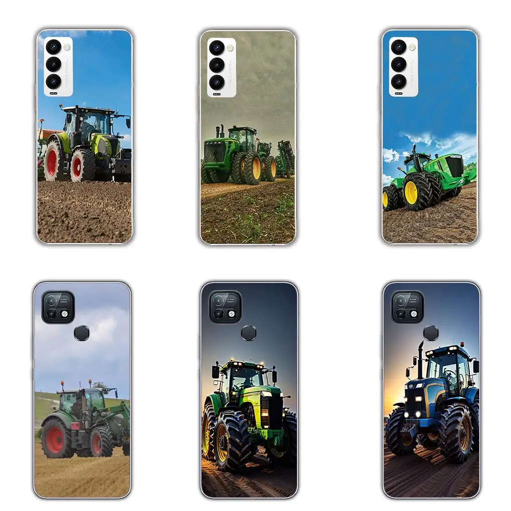 Farms Vehicles Tractors Cover Phone Case for Samsung Galaxy A04 A14 A23 A34 A54 M23 M33 M52 M53 M30S M31 M51 M21 Flexible Coque