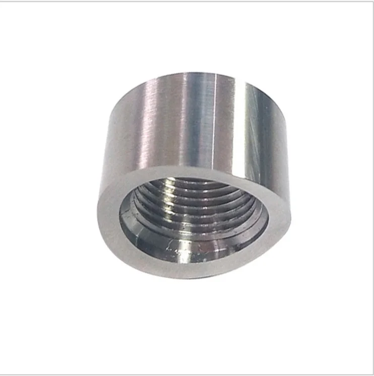 2PCS Oxygen Sensor Weld Bung Stainless Steel M18x1.5 Notched Welded Base Nut O2 Sensor Mounting Bungs M18x1.5 Bung