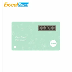 Excelsecu OTP Mini Smart Card NFC One-time Password OATH Programmable Water/Tamper Proof EPD Screen NFC Internet Bank Mobile PC