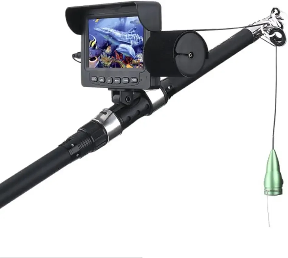 Fish Finder Kit, Underwater Fishing Camera with 4.3'' Display, Portable Video Fish Finder, Led Brightness Adjustment, A