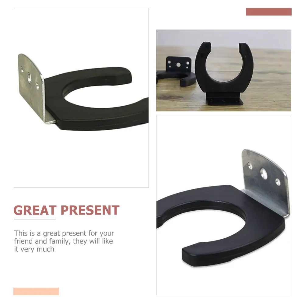 

2pcs Microphone Hook Hangers Stand Clips Adjustable Wrought Iron Durable Stable Screw Fixation Premium Material Radio